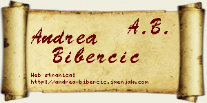 Andrea Biberčić vizit kartica